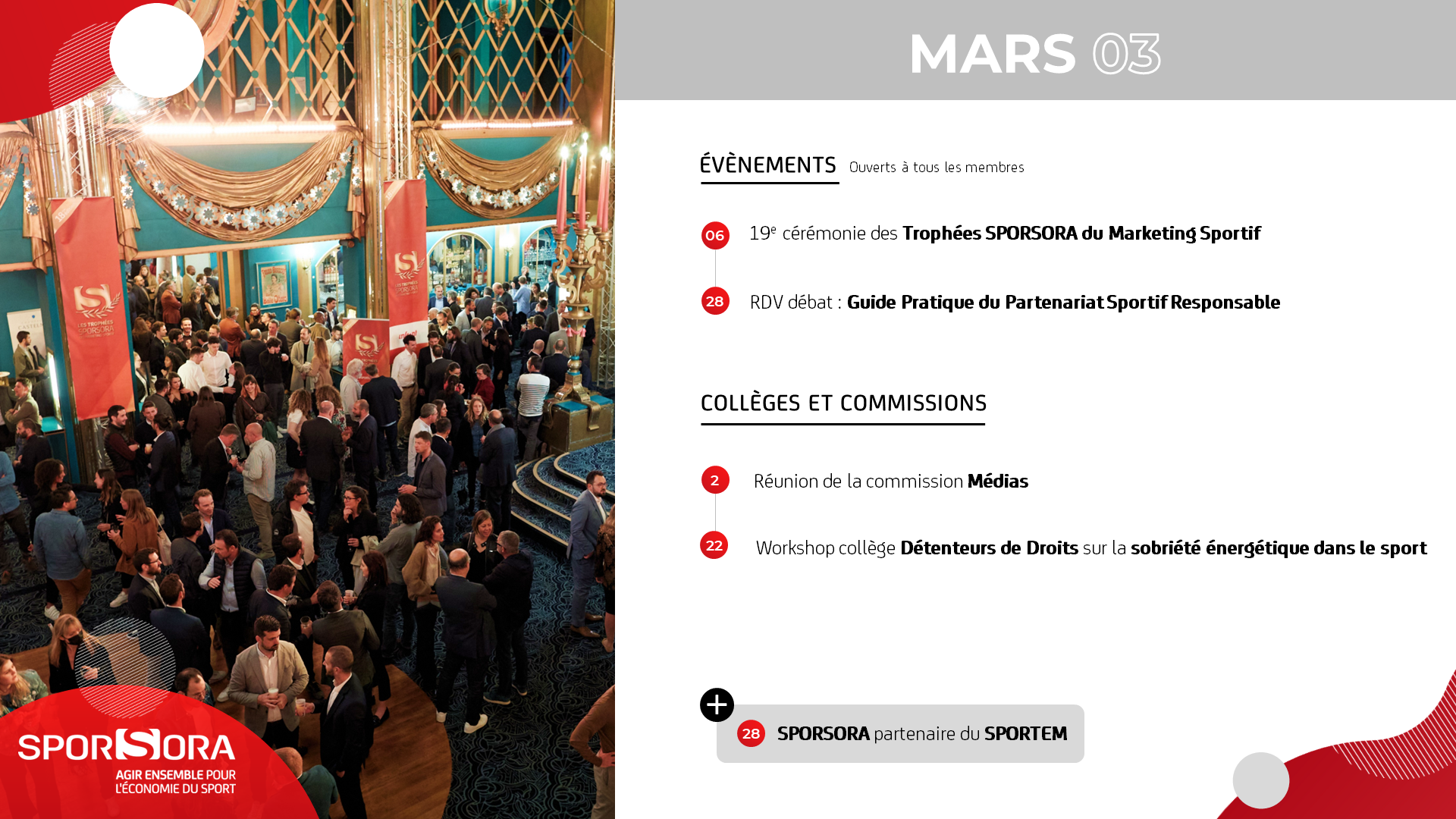 Mars calendrier