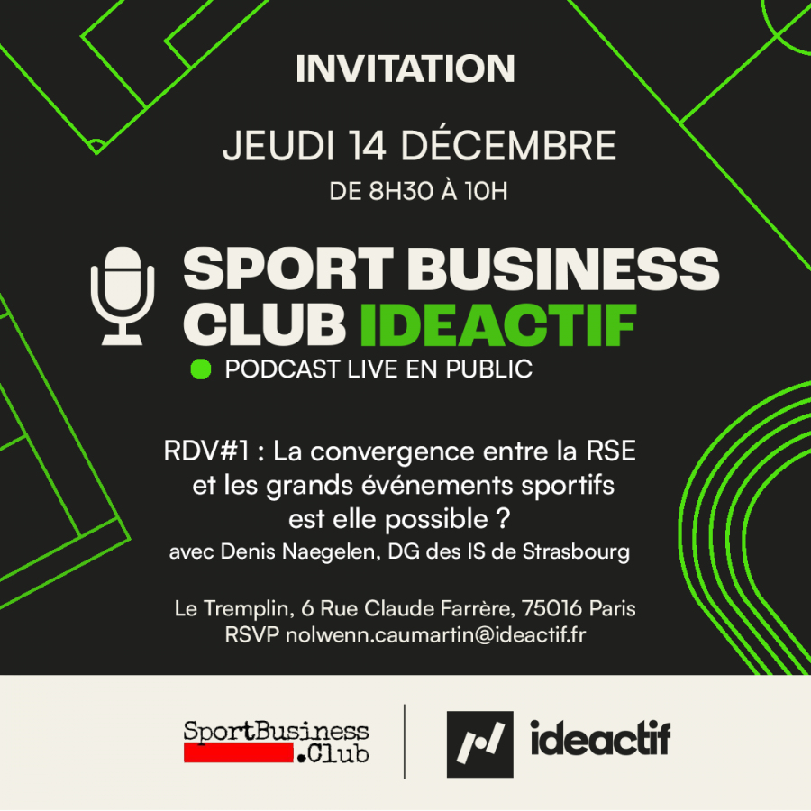 [Ideactif] Ideactif présente  le 1er sport business club ideactif, un podcast qui aura pour theme « La RSE et le sport »
